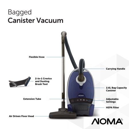 NOMA SurfaceElite™ Multi-Surface Bagged Corded Canister Vacuum