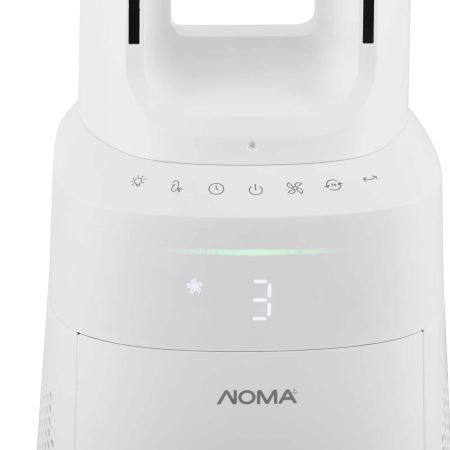 NOMA Bladeless HEPA Filter Oscillating 10-Speed Air Purifier, White