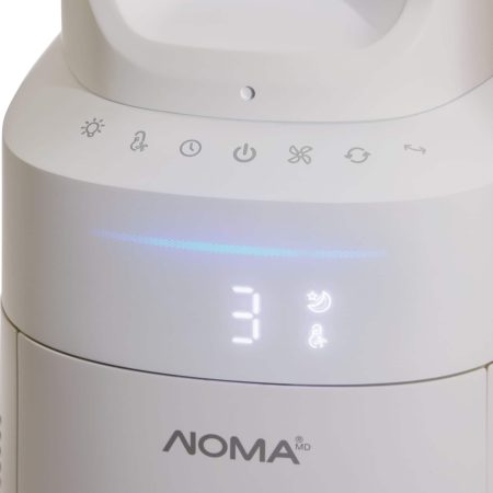 NOMA Bladeless HEPA Filter Oscillating 10-Speed Air Purifier, White