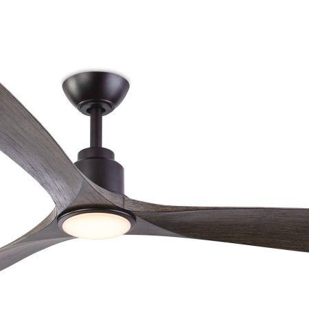 NOMA Nova 3-Blade Outdoor Ceiling Fan with LED Light Kit and remote, 60-in, Matte Black