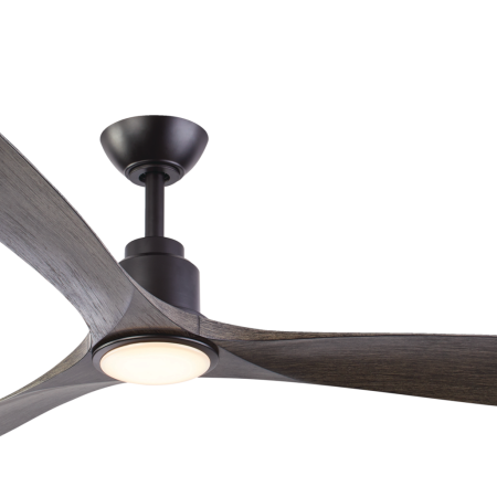 NOMA Nova 3-Blade Outdoor Ceiling Fan with LED Light Kit and remote, 60-in, Matte Black