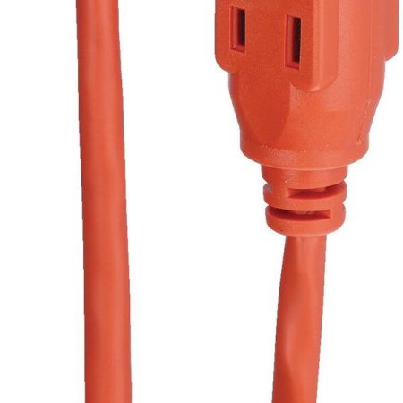 NOMA 16-ft 5-in 16/3 Outdoor Extension Cord with 3 Grounded Outlets, Orange