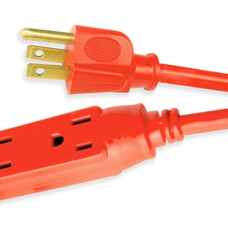 NOMA 16-ft 5-in 16/3 Outdoor Extension Cord with 3 Grounded Outlets, Orange