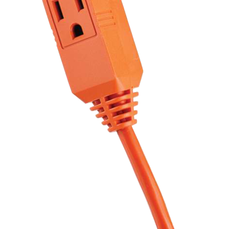 NOMA 49-ft 3-in 16/3 Outdoor Extension Cord with 3 Grounded Outlets, Orange