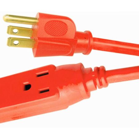 NOMA 49-ft 3-in 16/3 Outdoor Extension Cord with 3 Grounded Outlets, Orange