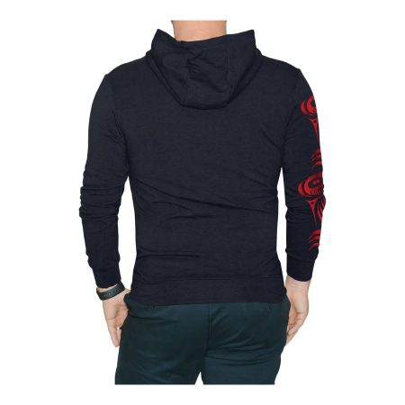 NoMiNoU Men's Salmon Run Sleeve Pullover Hoodie