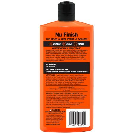 Nu Finish Once A Year Car Polish & Sealant, 473-ml