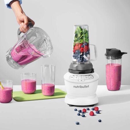 NutriBullet® Full Sized & Single Serve Blender Combo, Includes 64-oz Pitcher & Accessories, 1200W