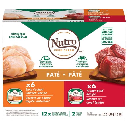 Nutro Grain Free Cuts in Gravy Chicken & Beef Adult Wet Dog Food, 100-g, 12-Pk