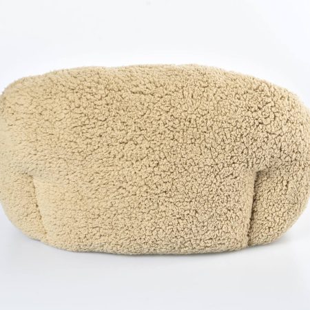 Cat Craft Anti-Slip Sherpa Calming Memory Foam Pet Bed, Washable, 20-in x 17-in, Beige