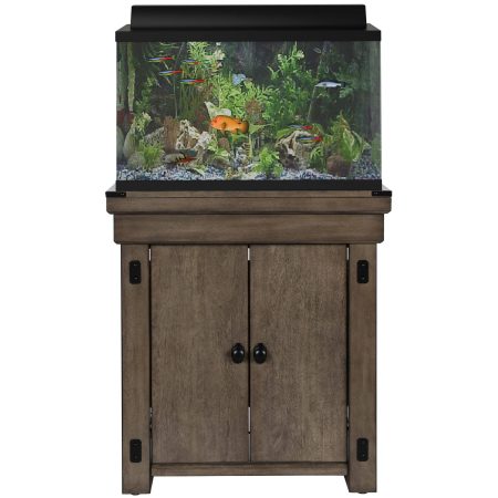 Ollie & Hutch Wildwood 20 Gallon Aquarium Stand, Rustic Grey