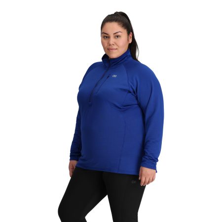 Outdoor Research Women's Plus Size Vigor Grid 1/2 Zip Fleece Top