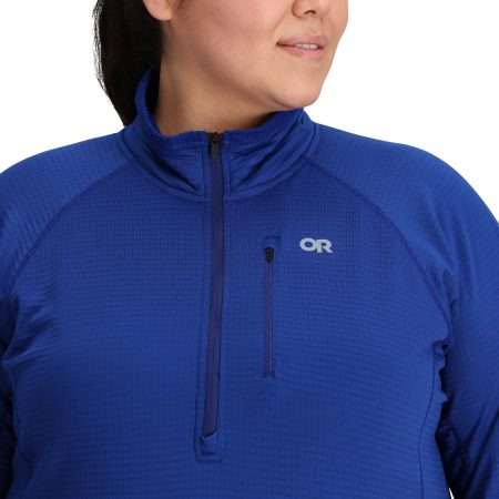 Outdoor Research Women's Plus Size Vigor Grid 1/2 Zip Fleece Top