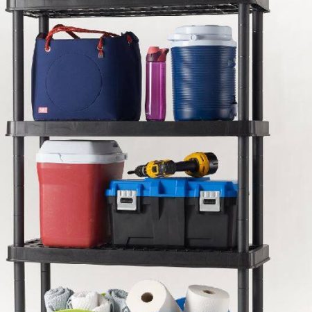 TuffStore® 4-Shelf Resin/PlasticStorage Rack / Shelving Unit, 36 x 18 x 54.5-in