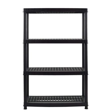 TuffStore® 4-Shelf Resin/PlasticStorage Rack / Shelving Unit, 36 x 18 x 54.5-in