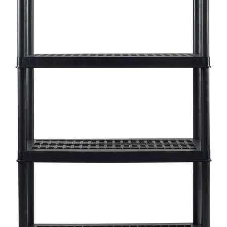 TuffStore® 4-Shelf Resin/PlasticStorage Rack / Shelving Unit, 36 x 18 x 54.5-in