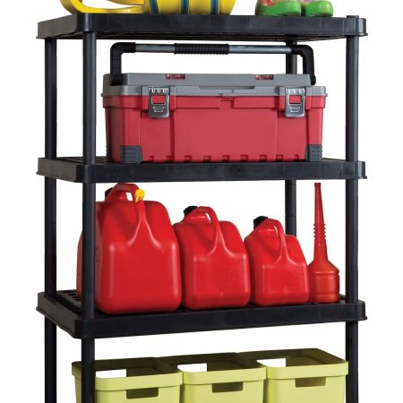 TuffStore® 4-Shelf Resin/PlasticStorage Rack / Shelving Unit, 36 x 18 x 54.5-in