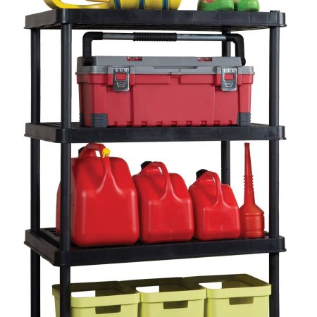 TuffStore® 4-Shelf Resin/PlasticStorage Rack / Shelving Unit, 36 x 18 x 54.5-in