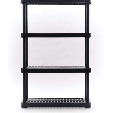 TuffStore® 4-Shelf Resin/PlasticStorage Rack / Shelving Unit, 36 x 18 x 54.5-in