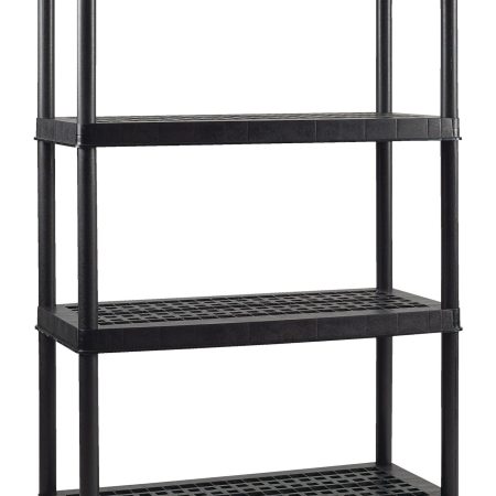 TuffStore® 4-Shelf Resin/PlasticStorage Rack / Shelving Unit, 36 x 18 x 54.5-in