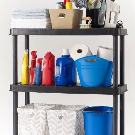 TuffStore® 4-Shelf Resin/PlasticStorage Rack / Shelving Unit, 36 x 18 x 54.5-in