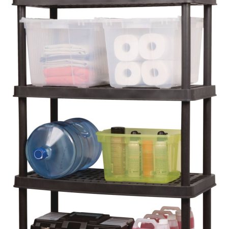 TuffStore® 4-Shelf Resin/PlasticStorage Rack / Shelving Unit, 36 x 18 x 54.5-in