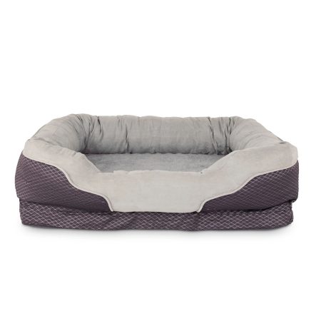 Petco Orthopedic Bolster Dog Bed, Washable, 40-in x 30-in, Grey