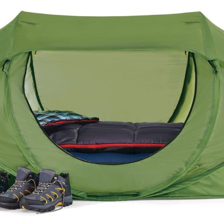 Outbound 2-Person 1-Piece Hoop Frame Instant Pop-Up Camping Dome Tent w/ Rain Fly & Carry Bag