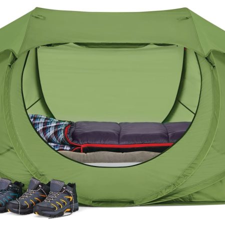 Outbound 4-Person 1-Piece Hoop Frame Instant Pop-Up Camping Dome Tent w/ Rain Fly & Carry Bag