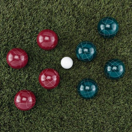 Outbound Outdoor Portable Bocce Set, 10-pc, Ages 8+, Red/Green