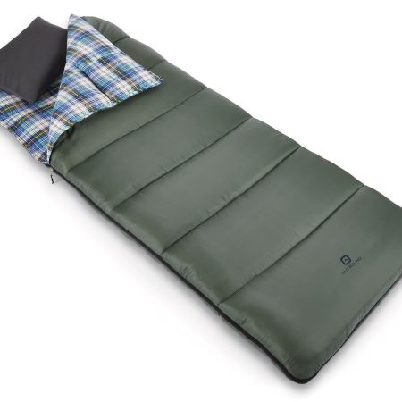 Outbound Comfort Insulated Cotton Lined Cold Weather Sleeping Bag w/ Compression Sack, -5°C