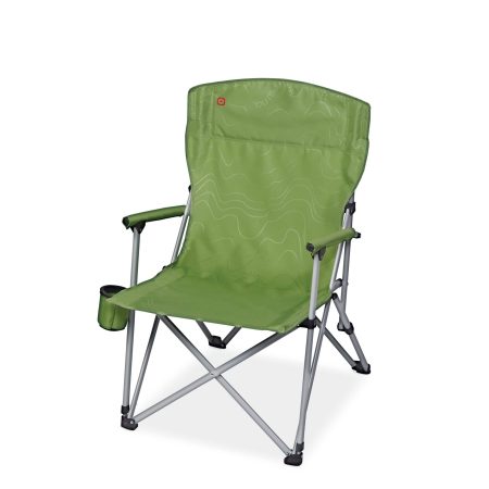 Outbound Lightweight Folding Camping Quad Chair w/ Solid Armrests & Swivel Cup Holder