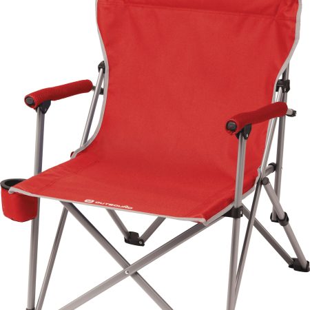 Outbound Lightweight Folding Camping Quad Chair w/ Solid Armrests & Swivel Cup Holder