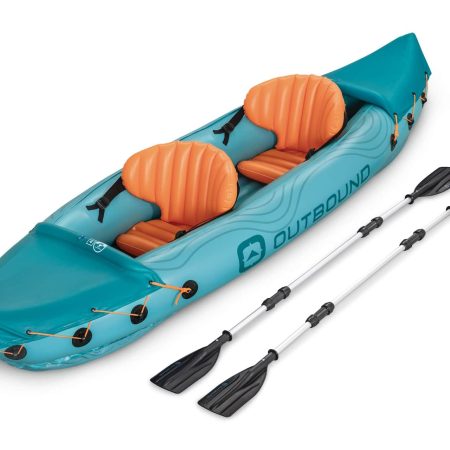 Outbound 2-Person Inflatable Kayak w/Paddle, 10-ft