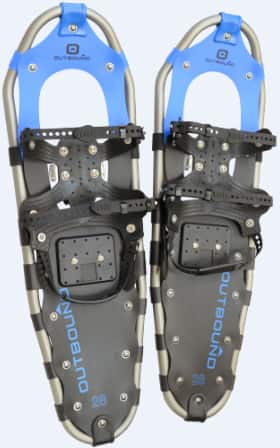 Outbound Men's/Women's Lightweight Aluminium Snowshoes, Adjustable Bindings, 36-In