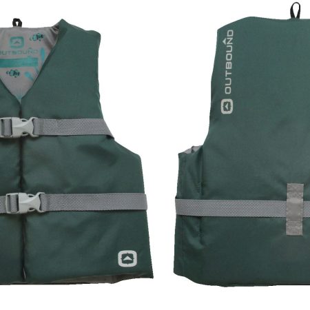 Outbound Youth Padded PFD/Life Jacket, Green