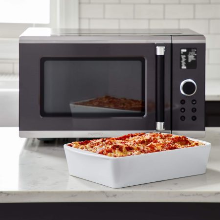 PADERNO Countertop Microwave with Even-Heat Inverter Technology, 1.6 cu.ft, Black Stainless Steel