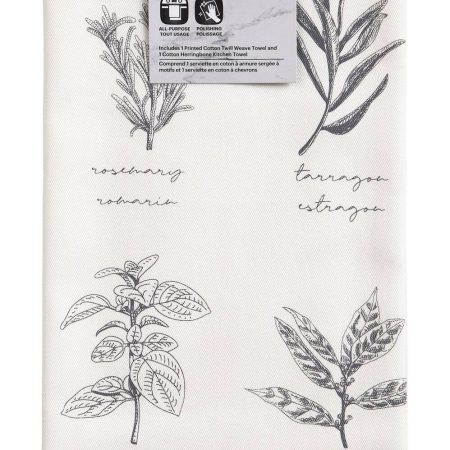 PADERNO All-Purpose Vegetable-Print Cotton Kitchen Towels, 2-pk