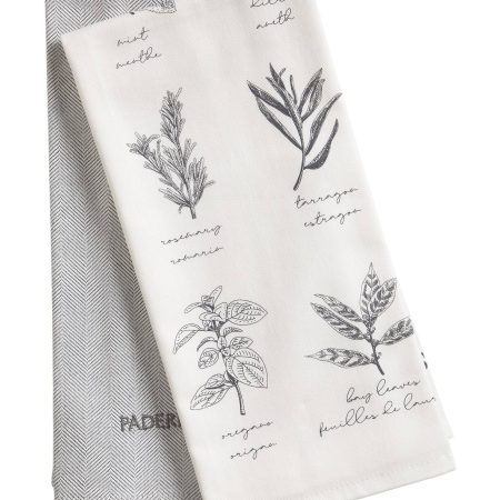 PADERNO All-Purpose Vegetable-Print Cotton Kitchen Towels, 2-pk