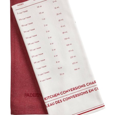 PADERNO All-Purpose Cotton Kitchen Towels, Red, 2-pk