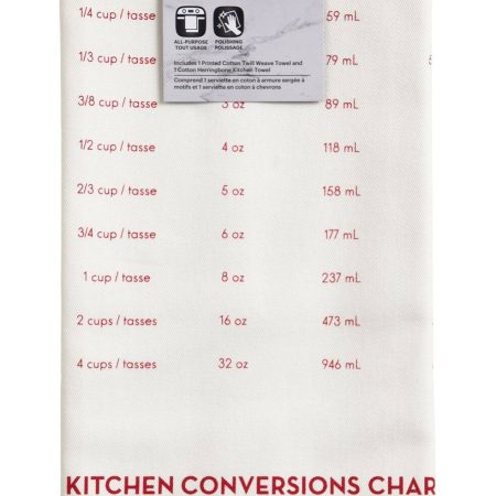 PADERNO All-Purpose Cotton Kitchen Towels, Red, 2-pk