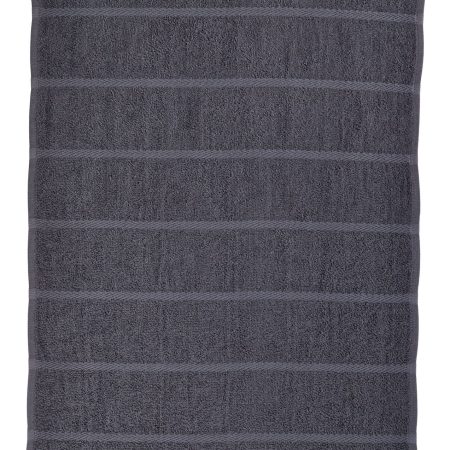 PADERNO All-Purpose Ribbed Cotton Terry Kitchen Towels, Charcoal, 2-pk