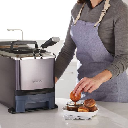 PADERNO Quick-Drain Deep Fryer with Dynamic Control Dial,  3.5-L