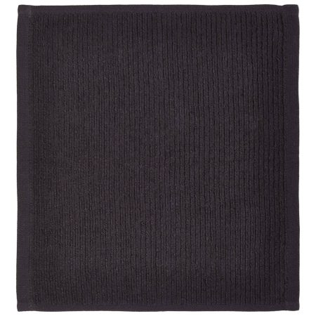 PADERNO All-Purpose Ribbed Cotton Terry Square Dish Cloths, Black, 4-pk