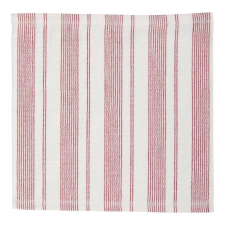 PADERNO Striped Cotton Terry Square Dish Cloths, Red, 4-pk