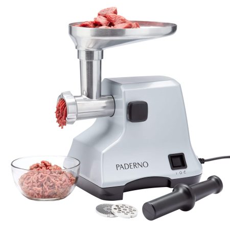 PADERNO Electric Meat Grinder, Silver