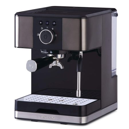 Paderno Espresso Machine with Milk Frother, 20-Bar Pump, Black, 12-Cup