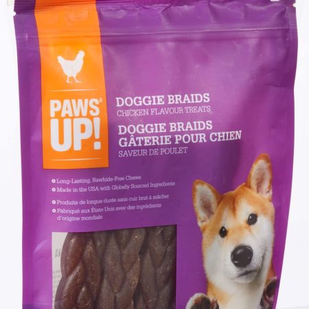 PAWS UP! Long Lasting Chicken Flavoured Braided Dog Treats, 6-pk