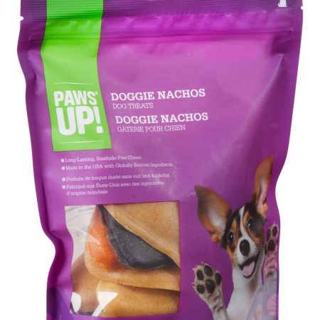 PAWS UP! Rawhide Free Nacho Dog Treats, 12-pk