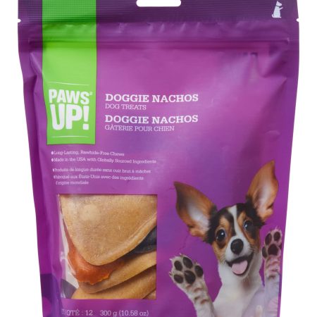 PAWS UP! Rawhide Free Nacho Dog Treats, 12-pk